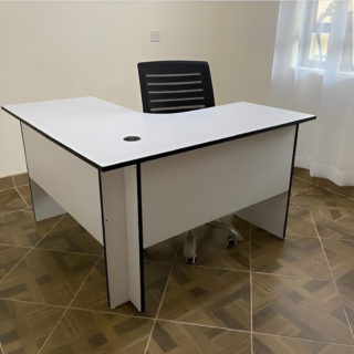 1200mm Modern Curved Office Desk with built-in drawers and color options