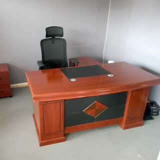 1.4m L-Shaped Executive Office Desk with sleek finish and built-in storage