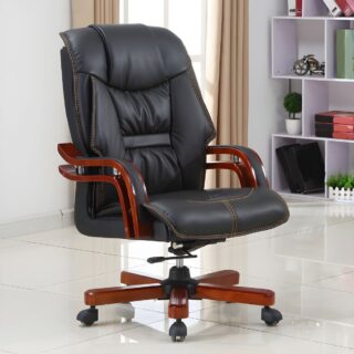 Faux Leather Executive Office Chair with sleek faux leather upholstery, ergonomic design, and adjustable settings, ideal for enhancing comfort and style in professional settings.