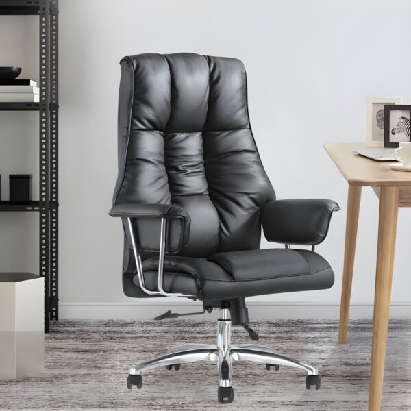 Elegant PU Leather Butterfly Office Chair with ergonomic design and adjustable features.