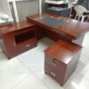 1.4m L-Shaped Executive Office Desk with sleek finish and built-in storage