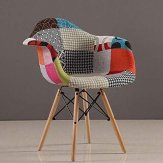 Multicolor Trendy Cushion Lounge Chair featuring vibrant, multicolored cushions and a modern design, perfect for adding style and comfort to lounges and casual spaces.