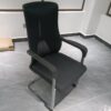 Cantilever Mesh Visitor's Seat with a sleek base, breathable mesh back, and contoured seat cushions.