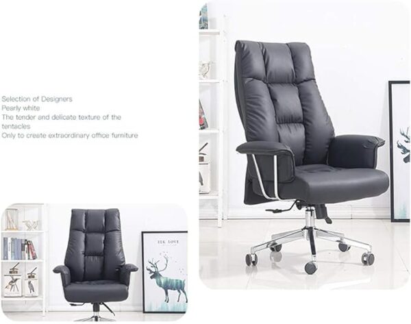 Elegant PU Leather Butterfly Office Chair with ergonomic design and adjustable features.