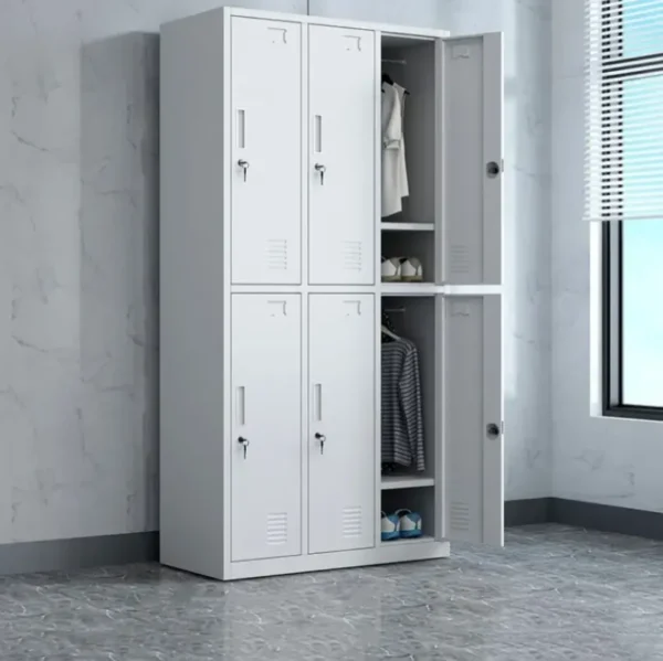 6-Locker Storage Filing Cabinet in a modern office setting