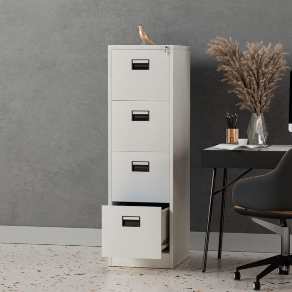 4-Drawer Metallic Filing Cabinet