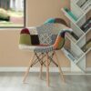 Multicolor Trendy Cushion Lounge Chair featuring vibrant, multicolored cushions and a modern design, perfect for adding style and comfort to lounges and casual spaces.