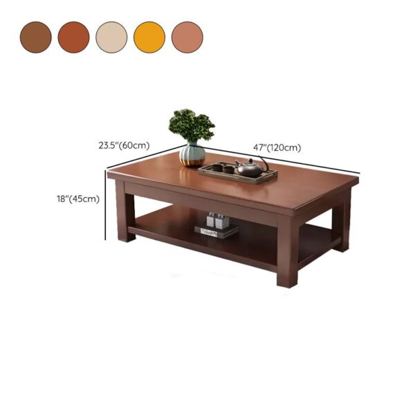 Modern Wooden Coffee Table with Ample Storage for Offices and Homes