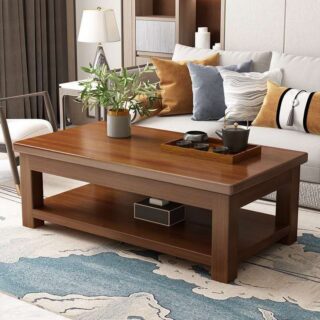 Modern Wooden Coffee Table with Ample Storage for Offices and Homes