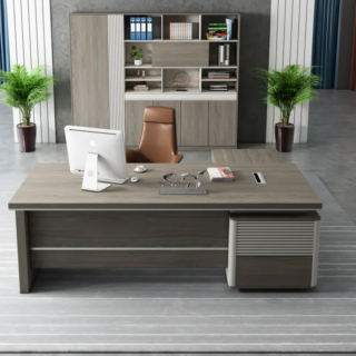 Large 1.8-meter executive desk with a sleek and professional melamine finish.