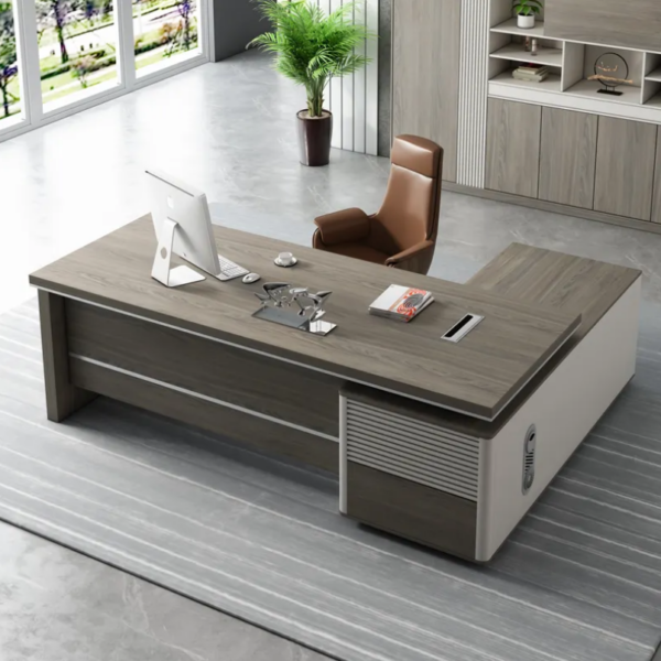 Large 1.8-meter executive desk with a sleek and professional melamine finish.