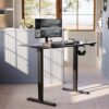 Electric Height Adjustable Standing Desk with 48 x 24 inch workspace and preset height buttons
