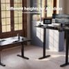 Electric Height Adjustable Standing Desk with 48 x 24 inch workspace and preset height buttons
