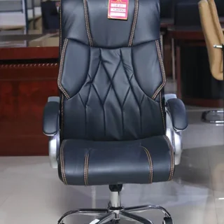 Modern High Back Office Chair with leather upholstery and ergonomic support features