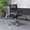 Height Adjustable Ergonomic Mesh Office Chair with lumbar support and swivel base.