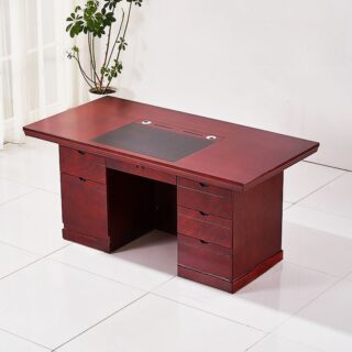 1.2 Meters Executive Office Desk with a rich mahogany finish and multiple drawers for storage.