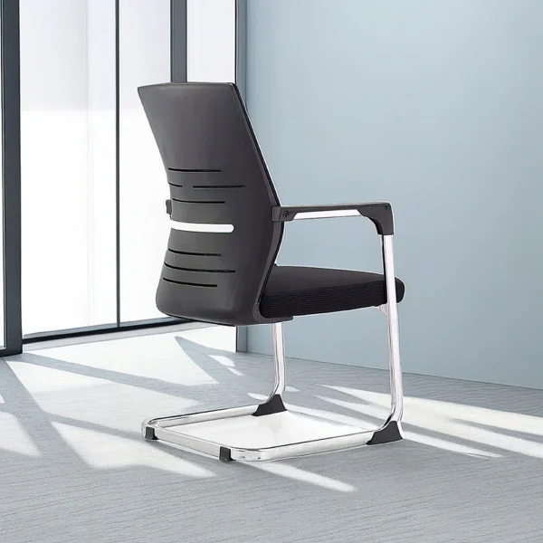 mesh office chair, visitor chair, ergonomic visitor chair, office furniture, modern office chair, reception chair, durable office chair, office seating, armrest chair, stylish visitor chair