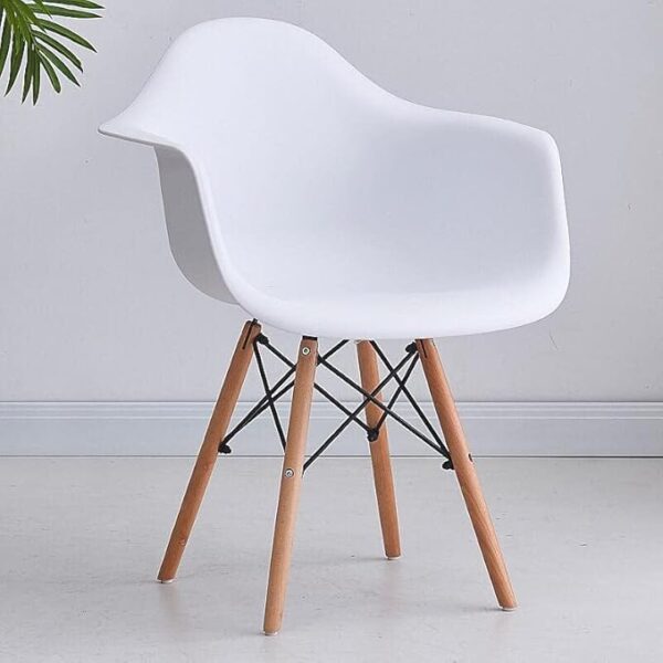 Plastic Bucket Eames Chairs in multiple colors with wooden legs