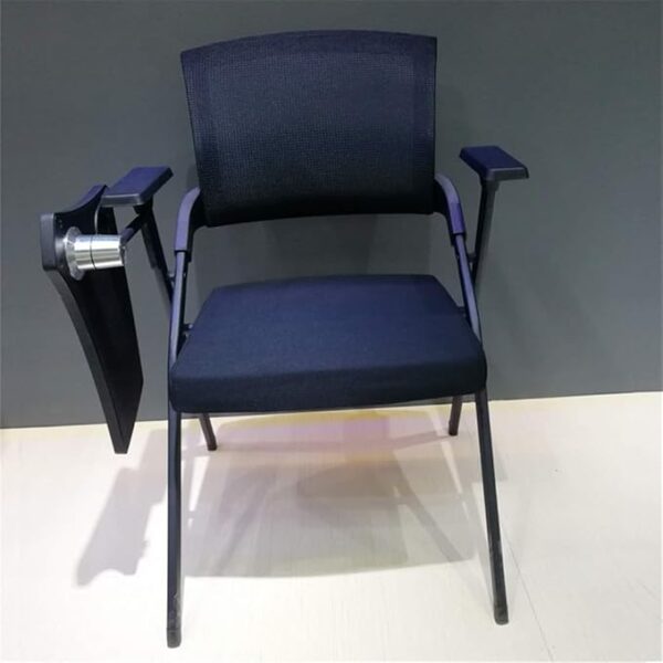 Staff Training Foldable Chair with breathable mesh seat and sturdy foldable frame.