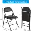 Portable Folding Study Chair with a cushioned seat and backrest, featuring a foldable metal frame for easy transport and storage.