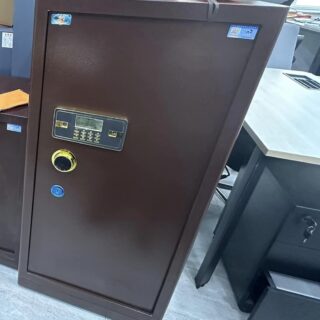 80Kgs Fireproof Digital Safe Box with LCD display, steel body, and soft-lined interior for protecting valuables.