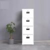 4-Drawer Metal File Cabinet with individual locks, sturdy iron construction, and a sleek minimalist design.