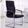 Executive Visitor's Office Seat in microfiber leather with ergonomic backrest and sturdy arched base.