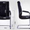 Executive Visitor's Office Seat in microfiber leather with ergonomic backrest and sturdy arched base.