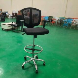 Adjustable Mid-Back Drafting Office Chair with ergonomic support and mesh back.