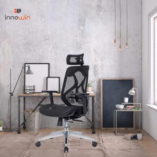 High Back Ergonomic Office Chair with adjustable lumbar support and breathable mesh design.