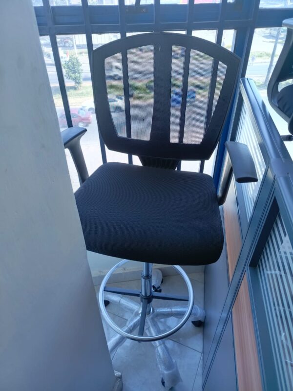 Adjustable Mid-Back Drafting Office Chair with ergonomic support and mesh back.